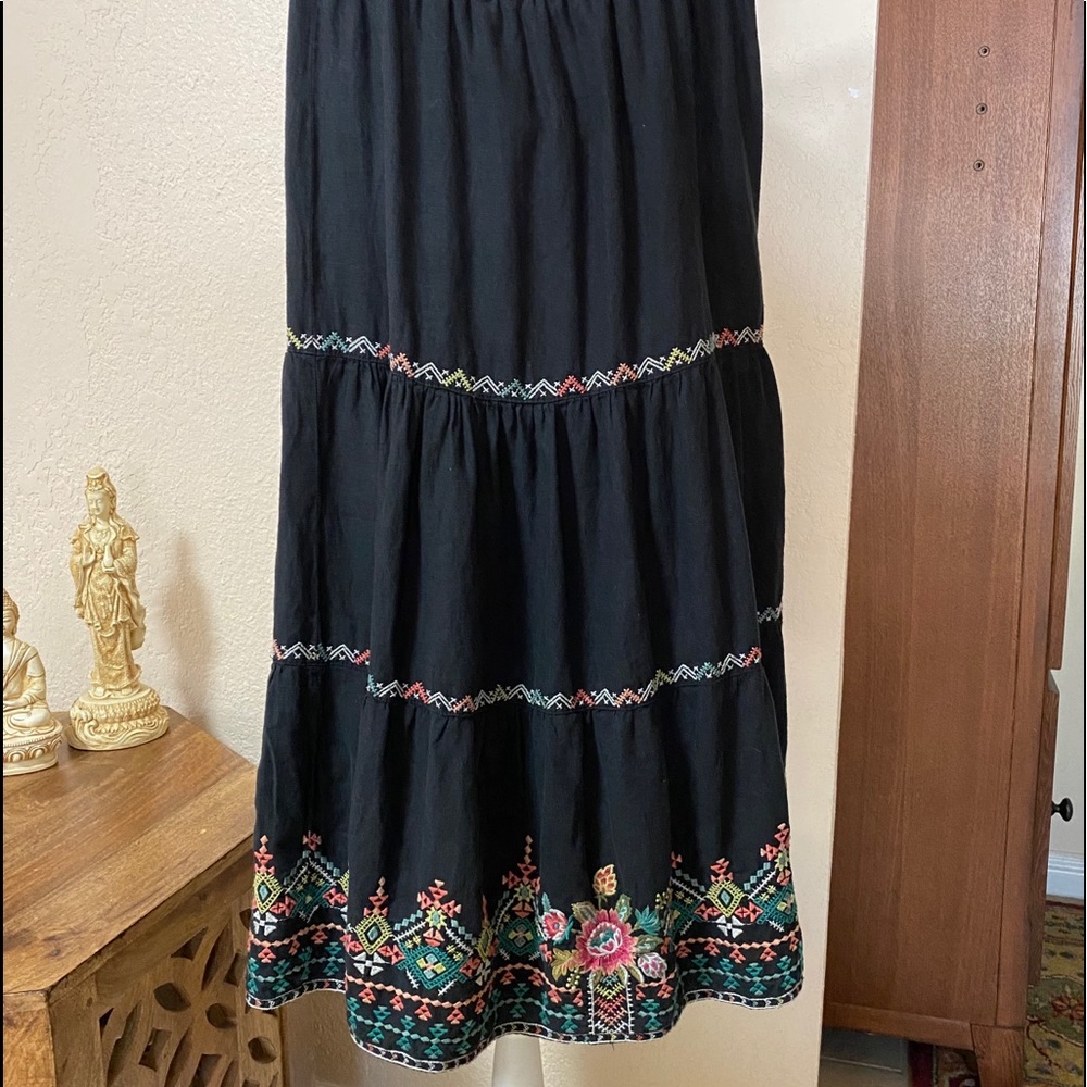 NWT Johnny Was Chandra Tiered Linen Skirt M